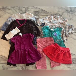 multi brand carters Baby Girl Clothing Bundle 12m